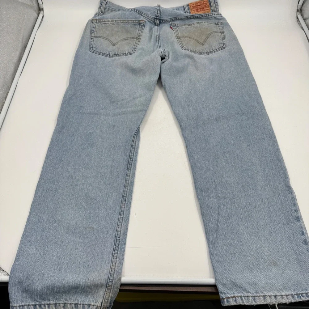 Levi's 505 Regular‎ Fit Light Wash Denim Jeans Men's W38 L32